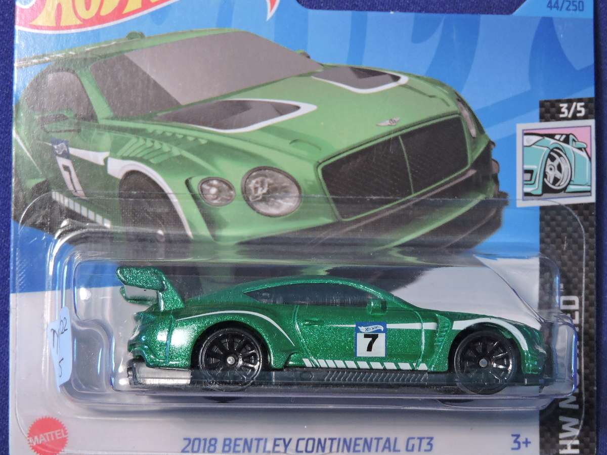 Hot Wheels BENTLEY CONTINENTAL GT3  Supercar  ( Bright Green #7 )