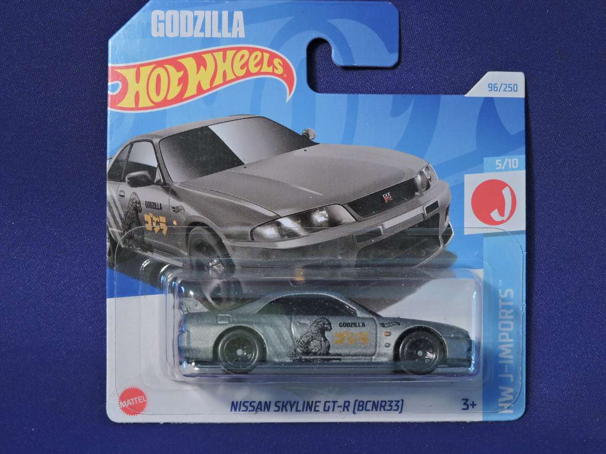 Hot Wheels NISSAN SKYLINE GT-R (BCNR33) ( Silver  Godzilla ) Like Datsun