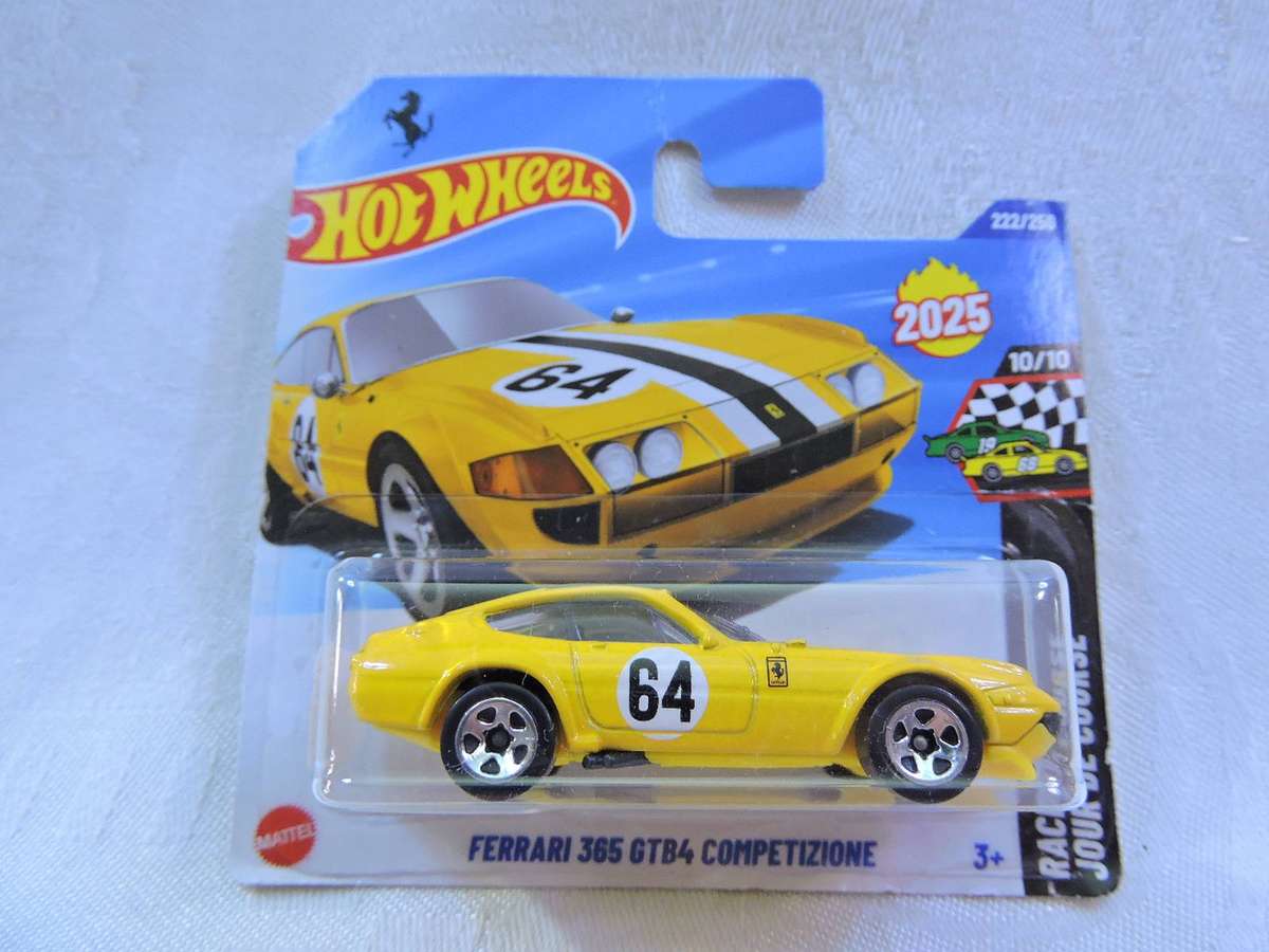 Hot Wheels FERRARI 365 GTB4 Competizione ( Yellow #64 )