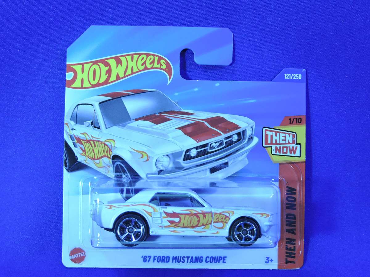 Hot Wheels FORD MUSTANG COUPE ( White with flames )