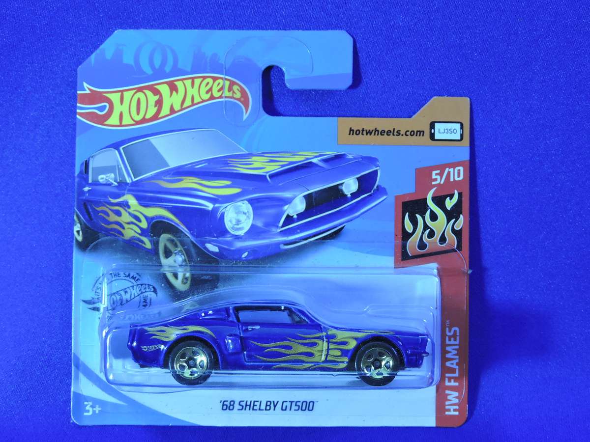 Hot Wheels SHELBY GT500 ( Blue with flames ) like Mustang