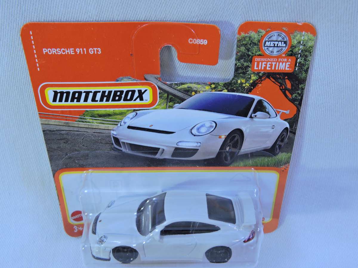 Matchbox PORSCHE 911 GT3 ( White )  like Hot Wheels