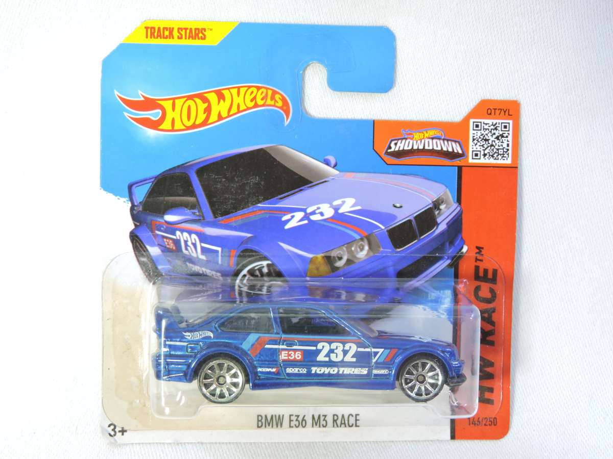 Hot Wheels BMW E36 M3 Race  Dolphin Shape ( Blue #232 )