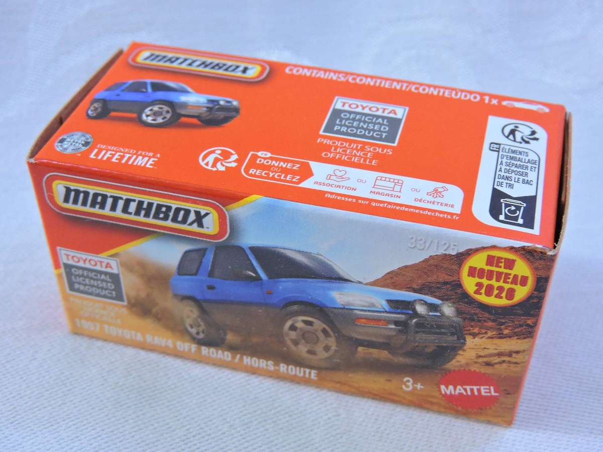 Matchbox TOYOTA RAV 4 Off Road  MIB ( Blue ) Mint in Box  like Hot Wheels