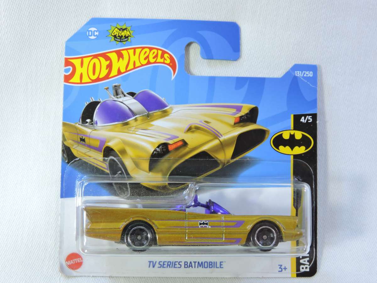 Hot Wheels TV Series Batmobile Batman ( Gold with purple windows )