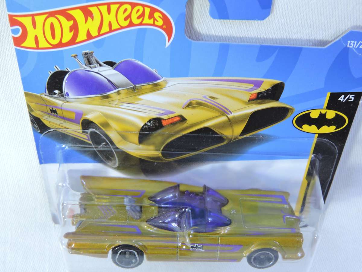 Hot Wheels TV Series Batmobile Batman ( Gold with purple windows )