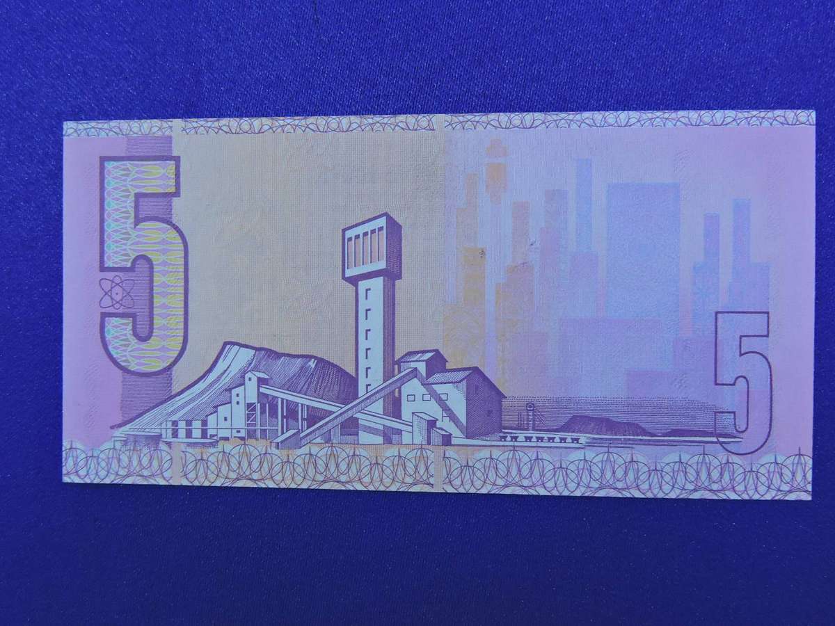 South African Reserve Bank 5 Rand Bank note Vyf Rand ( C.L Stals )