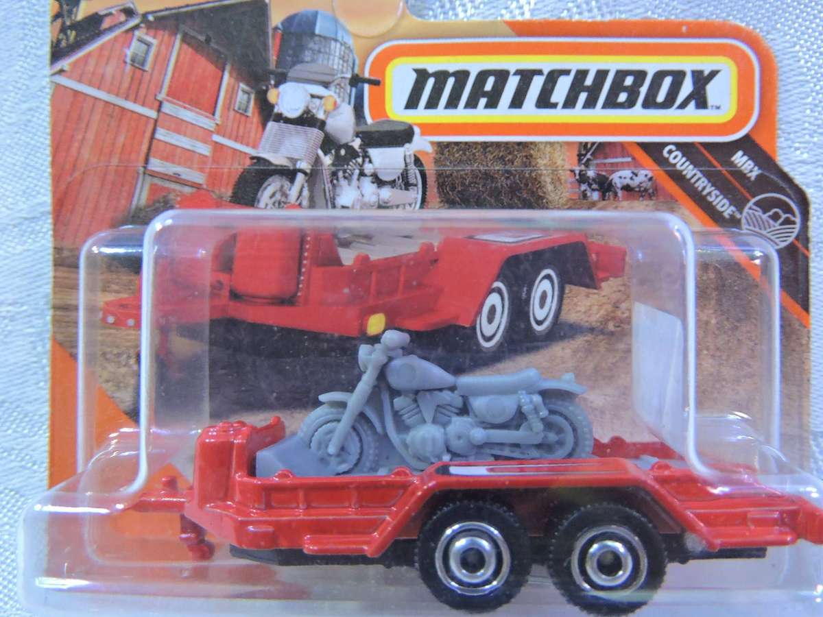Matchbox MBX Cycle Trailer Motorbike trailer  ( Red )  like Hot Wheels