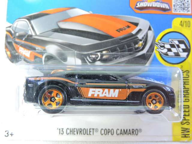 Hot Wheels CHEVY CHEVROLET Copo Camaro ( Black FRAM )