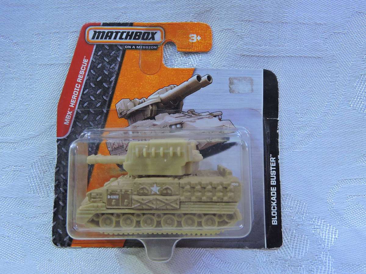 Matchbox BLOCKADE BUSTER  Military Tank  ( Tan )  like Hot Wheels