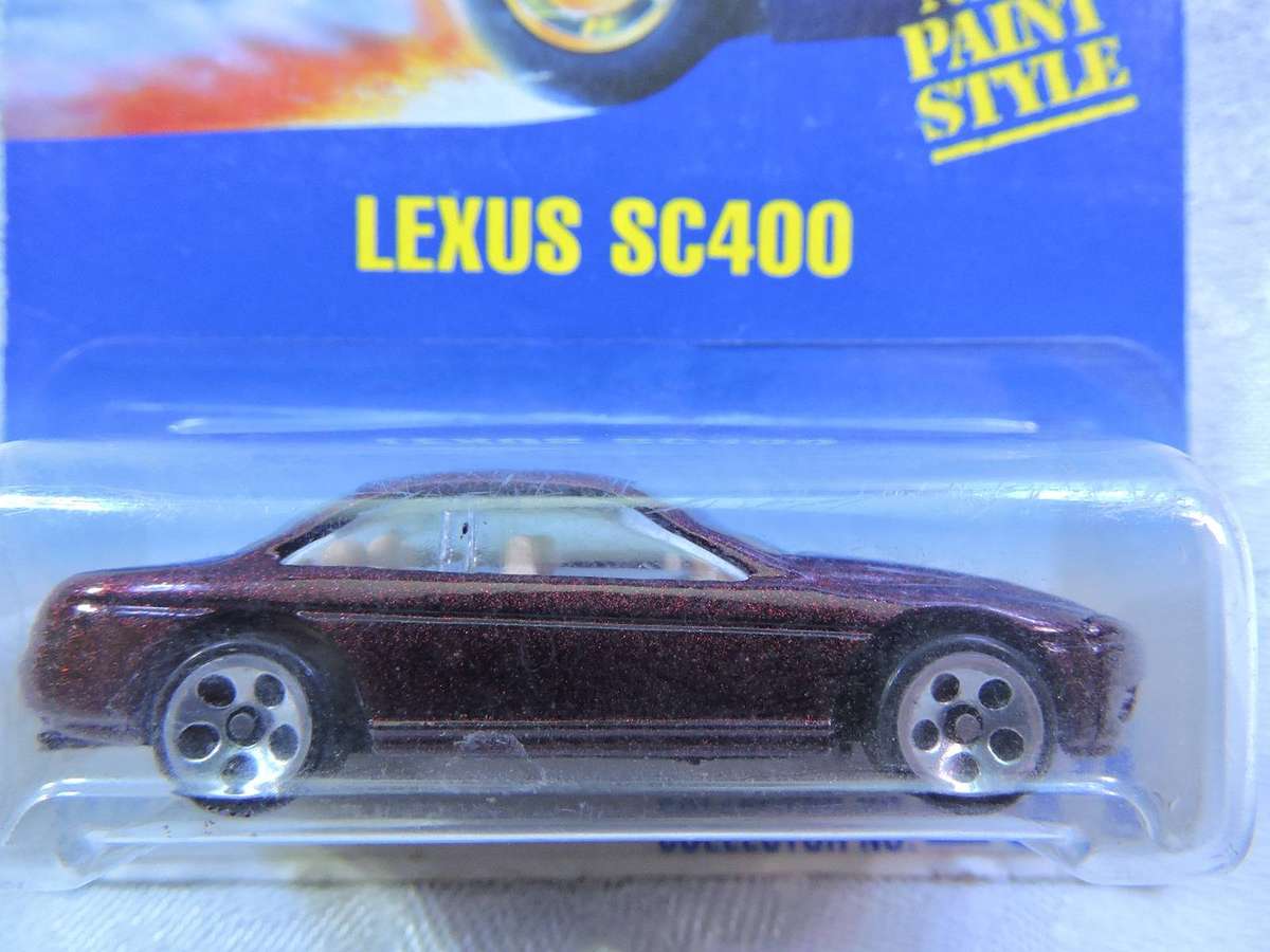 Hot Wheels LEXUS SC400  ( Metallic wine red )  1992 ISSUE (24Yrs Old) Long card
