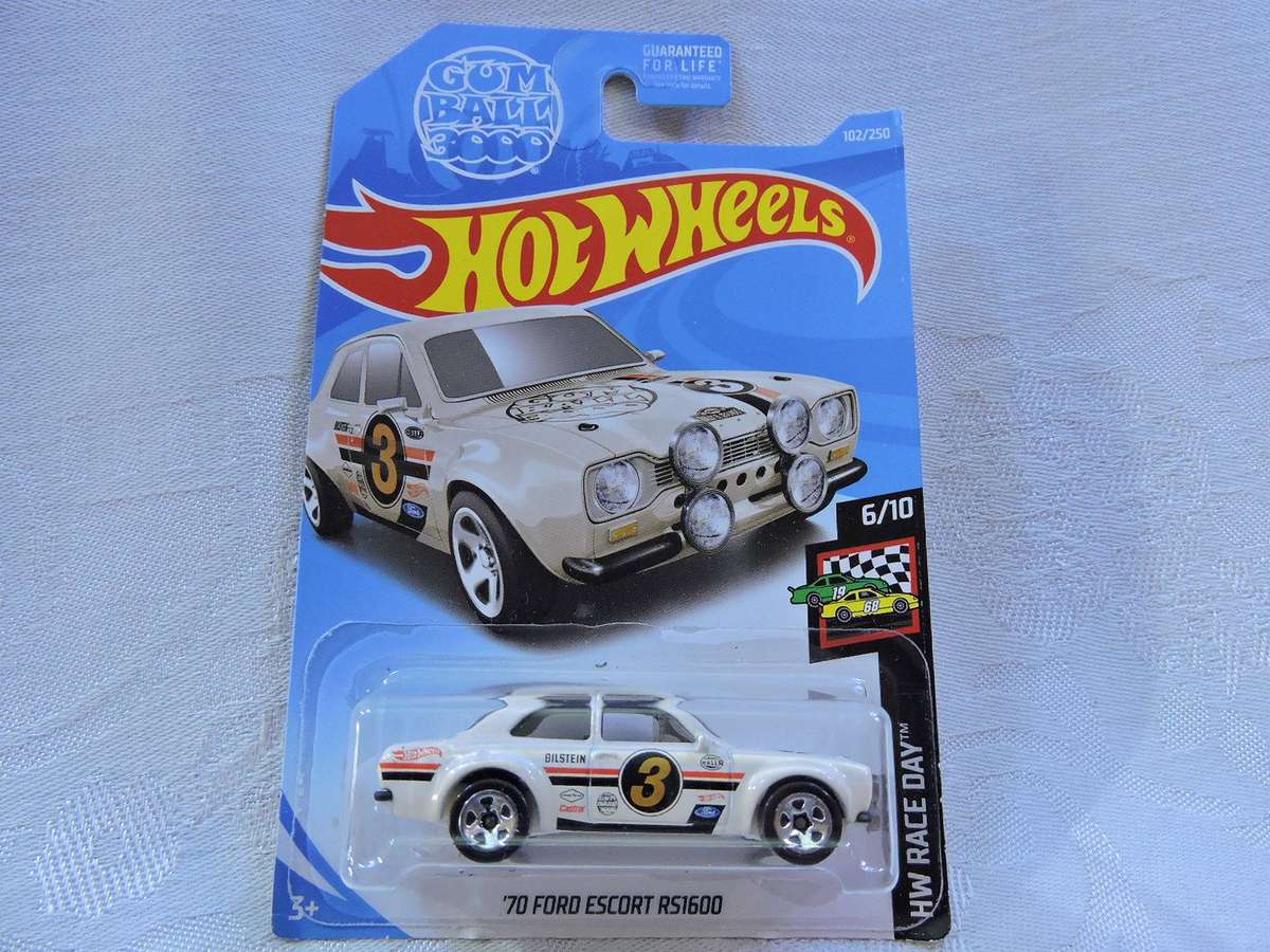 Hot Wheels FORD Escort RS1600 ( White #3 ) Gum Ball 3000 Long Card