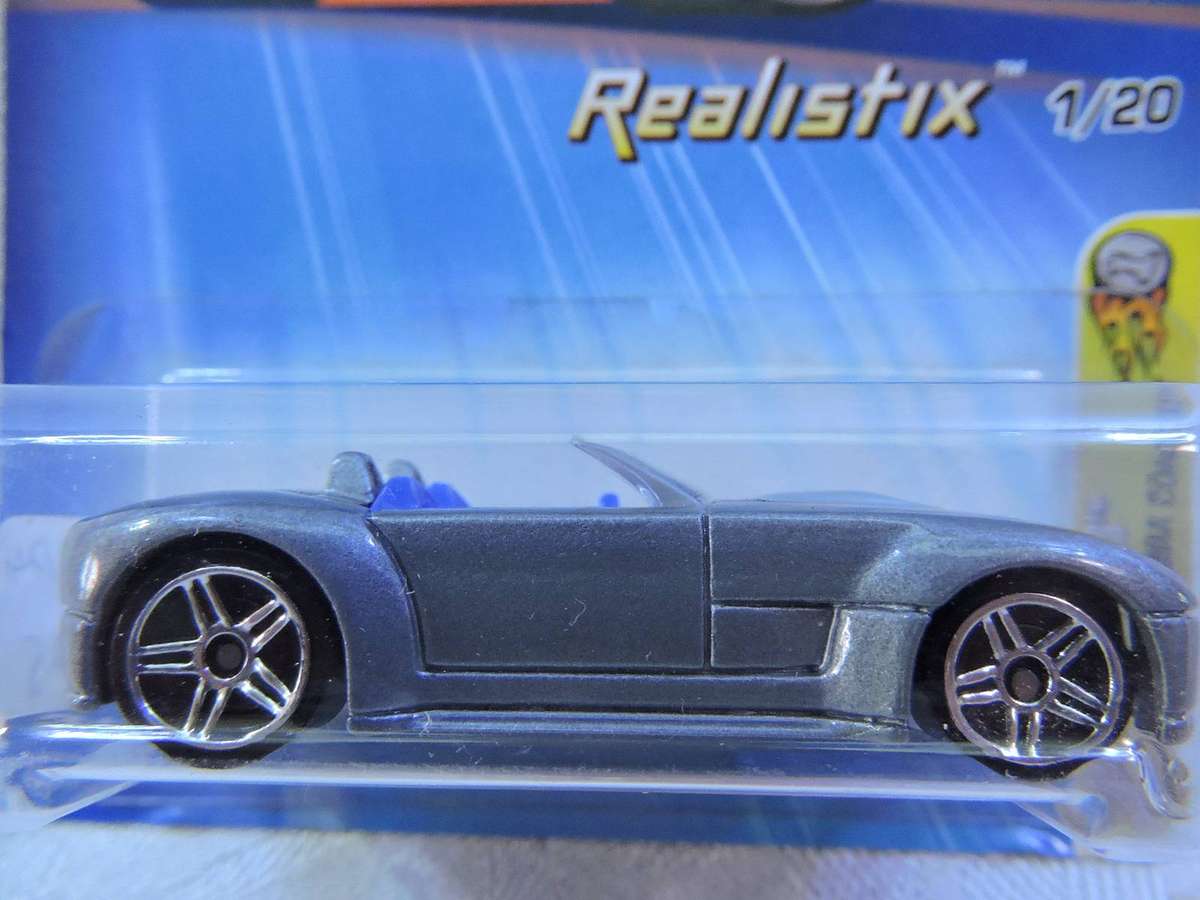 Hot Wheels FORD Selby Cobra Concept ( Silver ) Realistix 2005 First Editions 1/20 Long card.