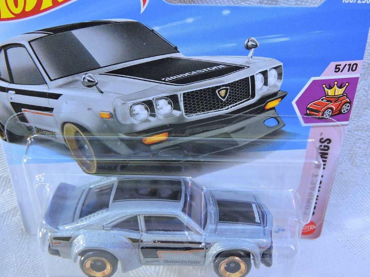 Hot Wheels MAZDA RX-3 ( Silver Bridgestone ) Compact Kings