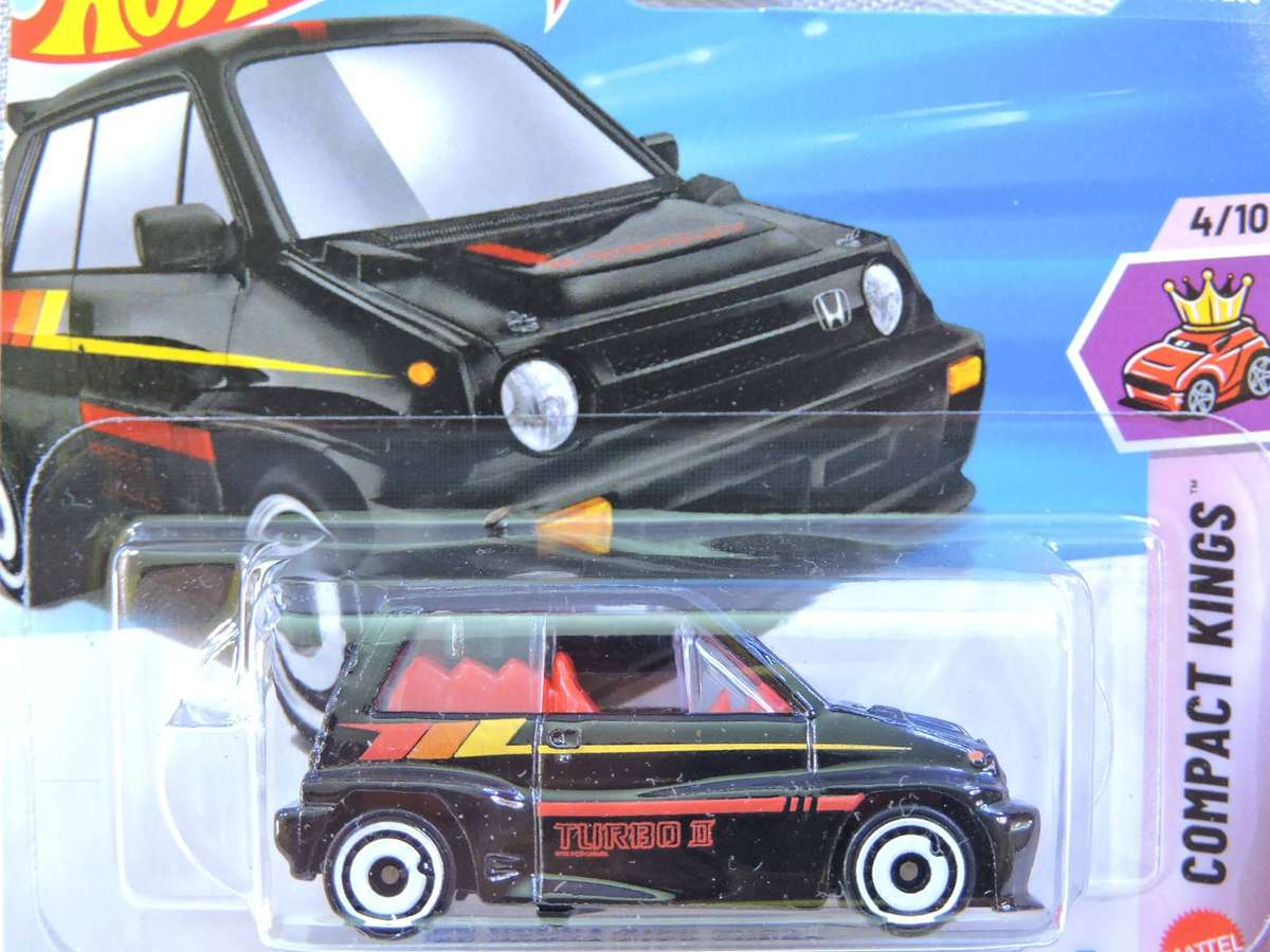 Hot Wheels HONDA City Turbo 11 ( Black ) Compact Kings