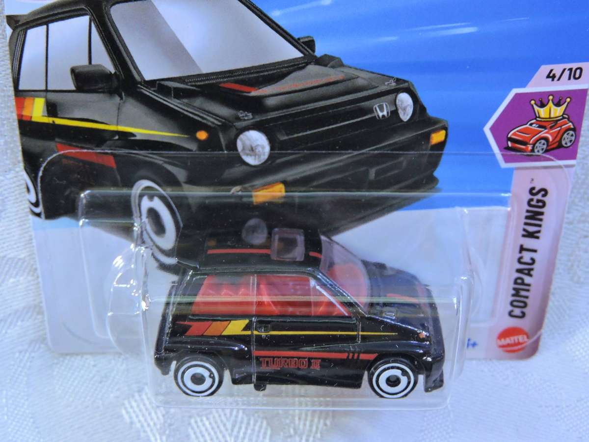 Hot Wheels HONDA City Turbo 11 ( Black ) Compact Kings