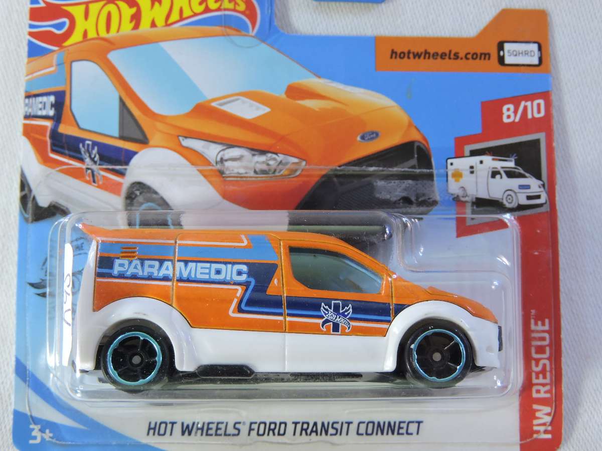 Hot Wheels FORD TRANSIT CONNECT ( Orange Paramedic )