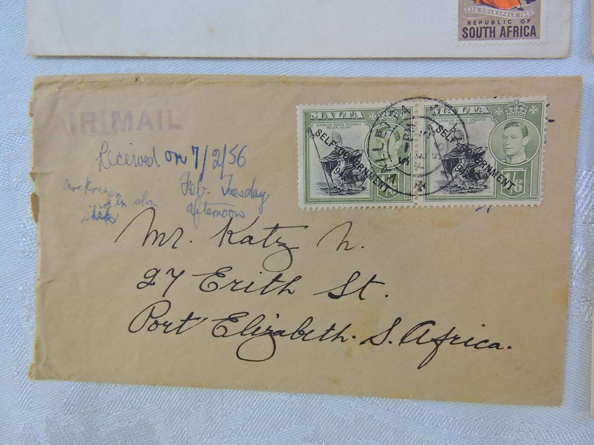 STAMPS Postal history c1950's/60's included a death notice envelope
