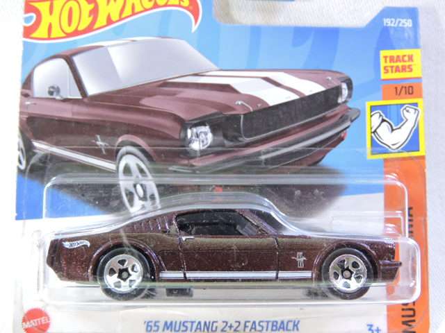 Hot Wheels FORD Mustang 2+2 Fastback ( Plum with white stripe )