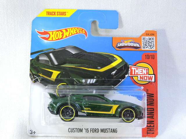 Hot Wheels FORD Mustang Custom ( Green Yellow stripe )