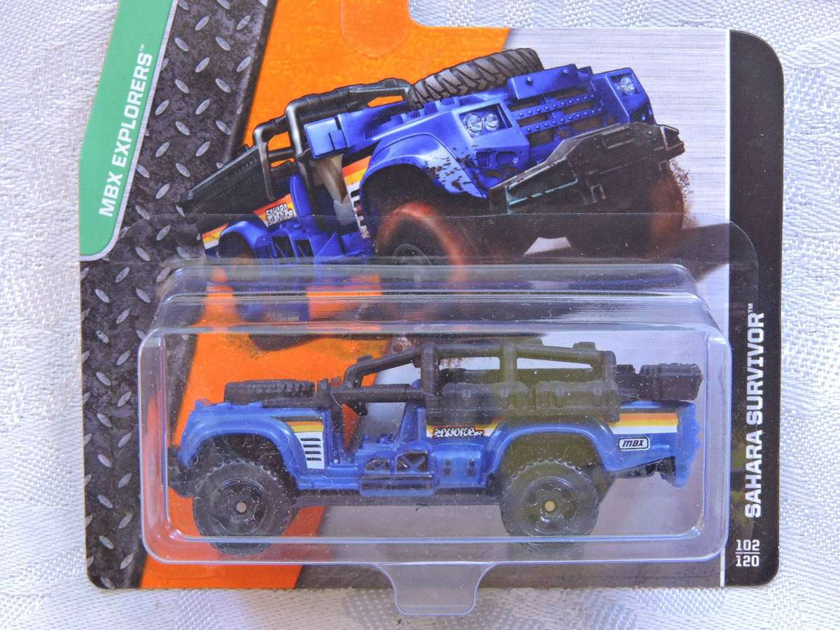 Matchbox SAHARA Survivor Land Rover Defender  ( Blue )  Like Hot Wheels