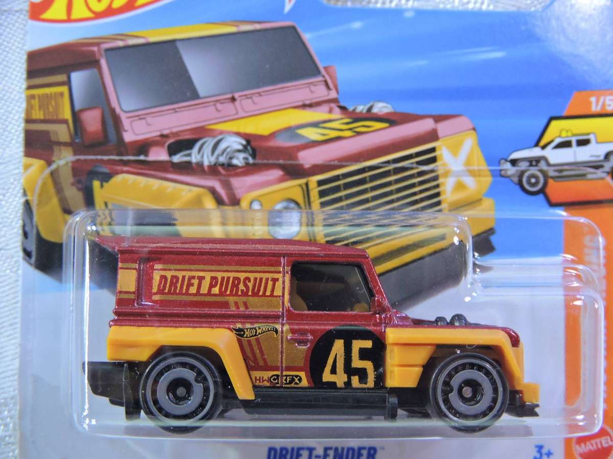 Hot Wheels drift-Ender ( Dusty Pink & Mustard #45 ) Like Land Rover Defender