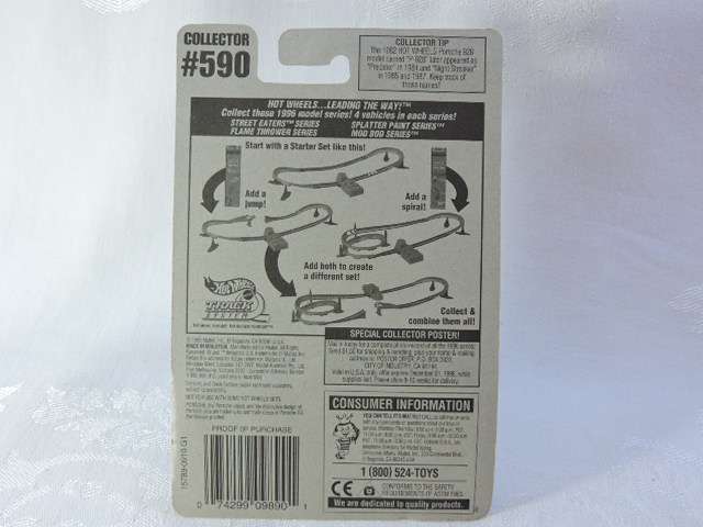 Hot Wheels PORSCHE 911 ( Full Metal. 1974 on Base Plate )  Long Card.