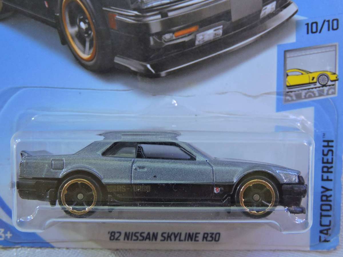 Hot Wheels NISSAN SKYLINE R30 ( Grey & Black ) Like Datsun Long Card