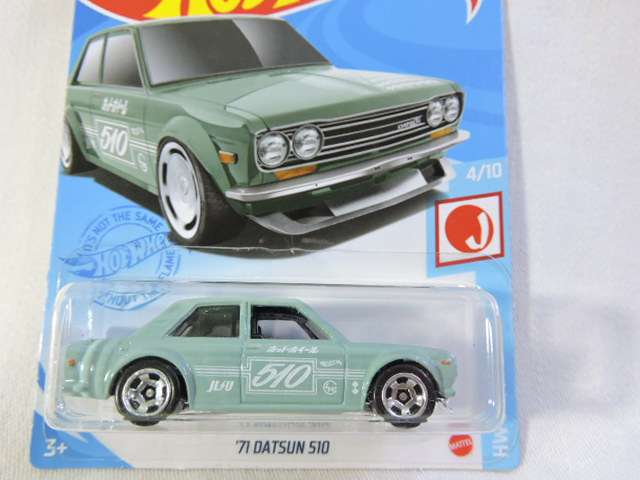 Matchbox DATSUN 510 ( Teal #510 ) Long card Like Nissan Like Hot Wheels