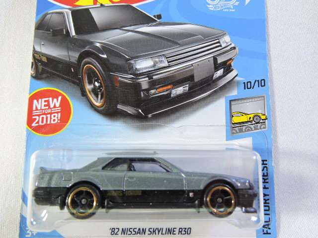 Hot Wheels NISSAN SKYLINE R30 ( Grey/Black ) Long Card Like DATSUN