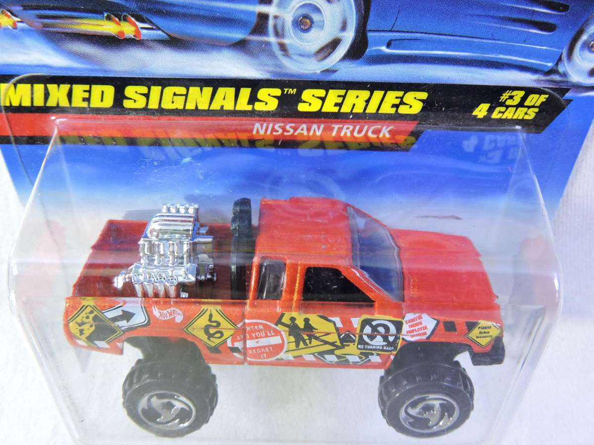 Hot Wheels NISSAN Truck Pickup Bakkie ( Orange ) Long Card  Like Datsun