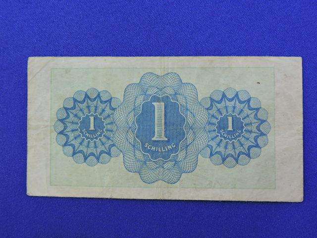 Austria One 1 Shilling Bank Note  1944 Circulated  Austrian