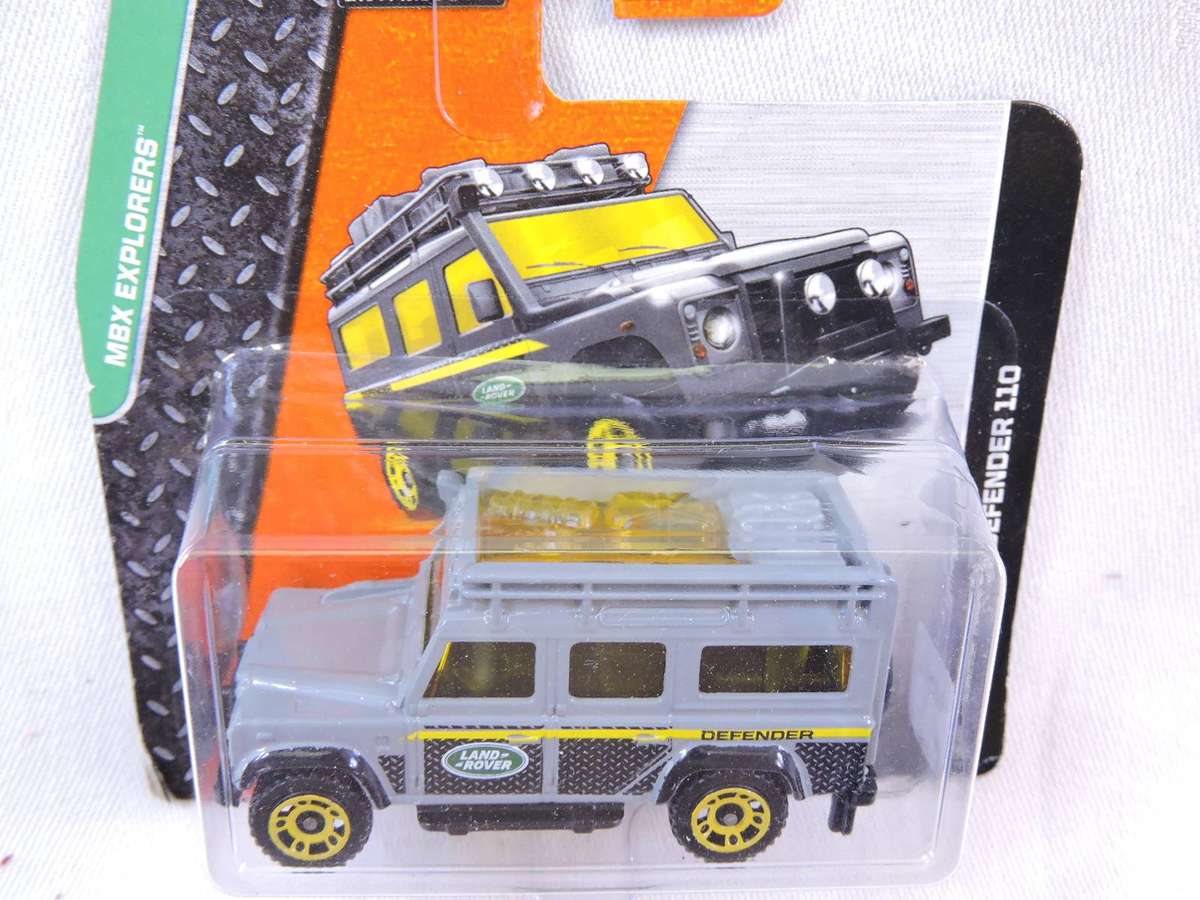 Matchbox LAND ROVER Defender 110 ( Grey with Yellow windows )  Like Hot Wheels