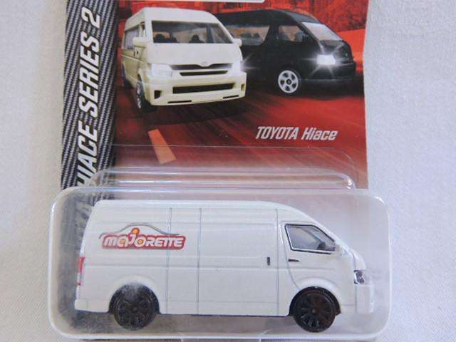 Majorette TOYOTA HiAce Panel van  ( White ) Long Card like Hot Wheels