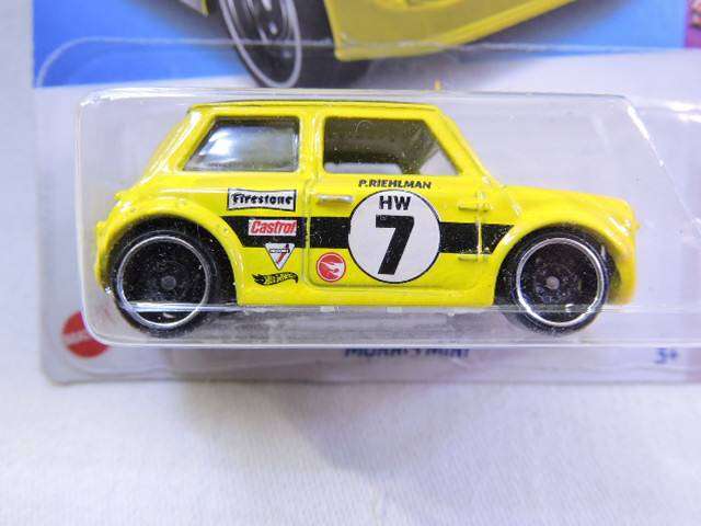 Hot Wheels MORRIS MINI ( Yellow #7 ) Long Card Treasure Hunt