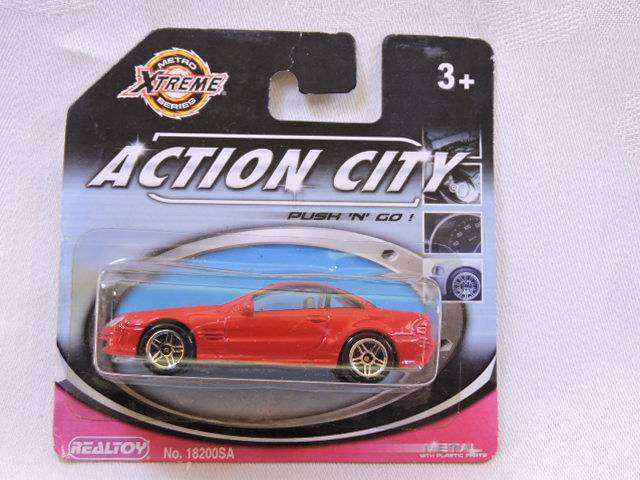 Action City MERCEDES BENZ SL 500 ( Real Toy Red ) Like Hot Wheels