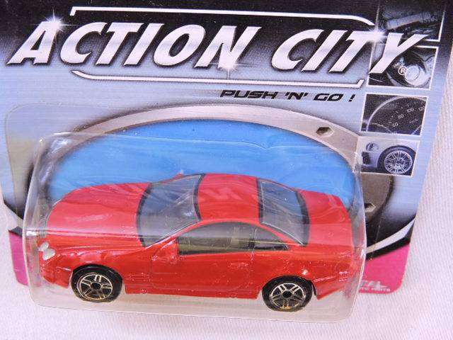 Action City MERCEDES BENZ SL 500 ( Real Toy Red ) Like Hot Wheels