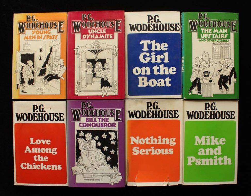 8 X P. G. WODEHOUSE HARDCOVER NOVELS IN DUST JACKET