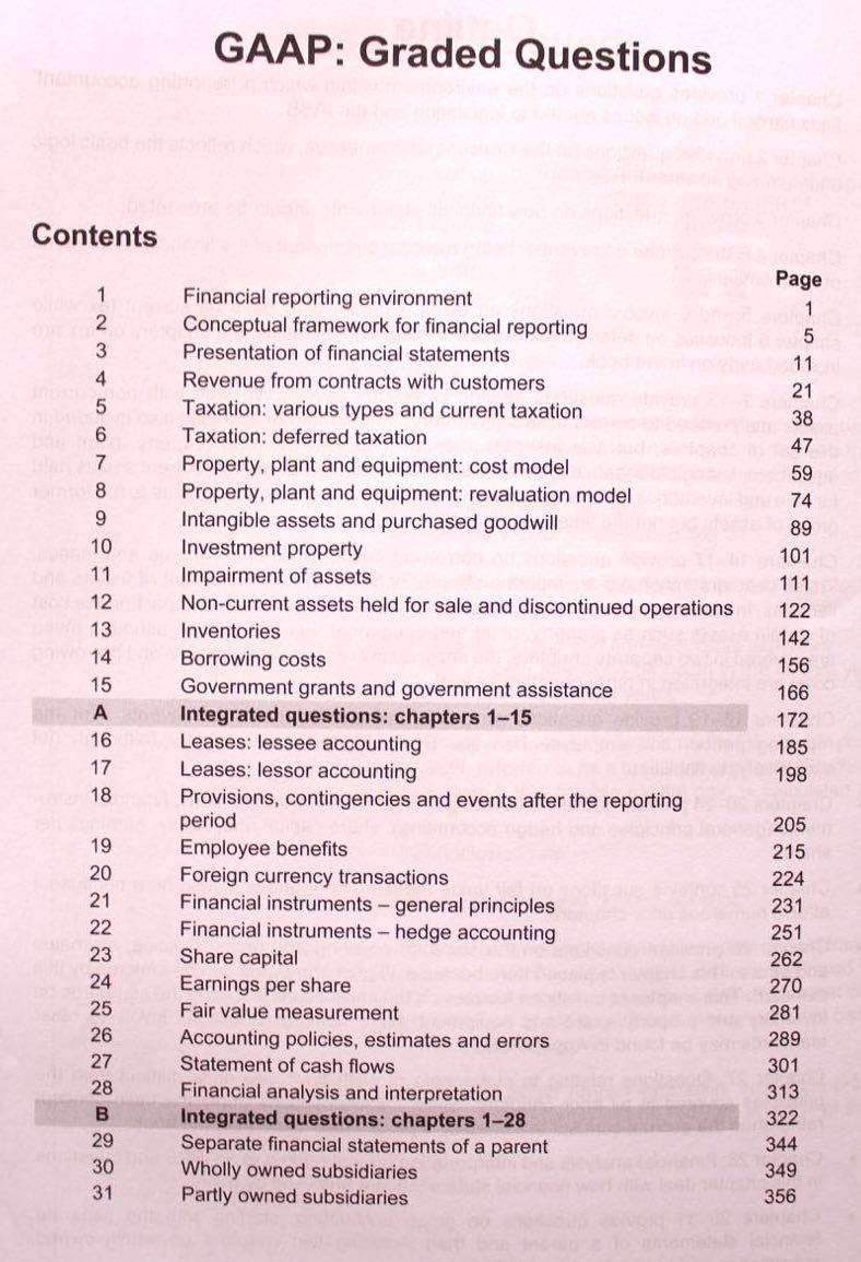 GAAP: GRADED QUESTIONS ON INTERNATIONAL FINANCIAL REPORTING STANDARDS - 2022/23 EDITION
