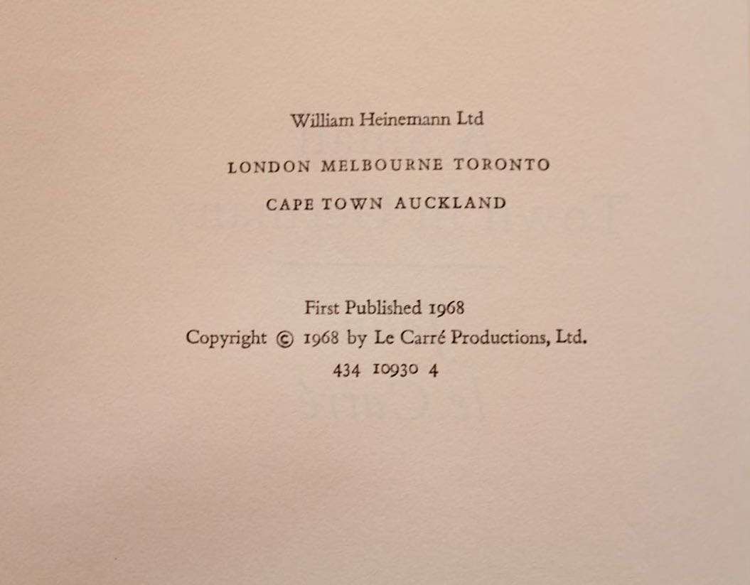 A SMALL TOWN IN GERMANY - JOHN LE CARRE - 1ST ED. 1968