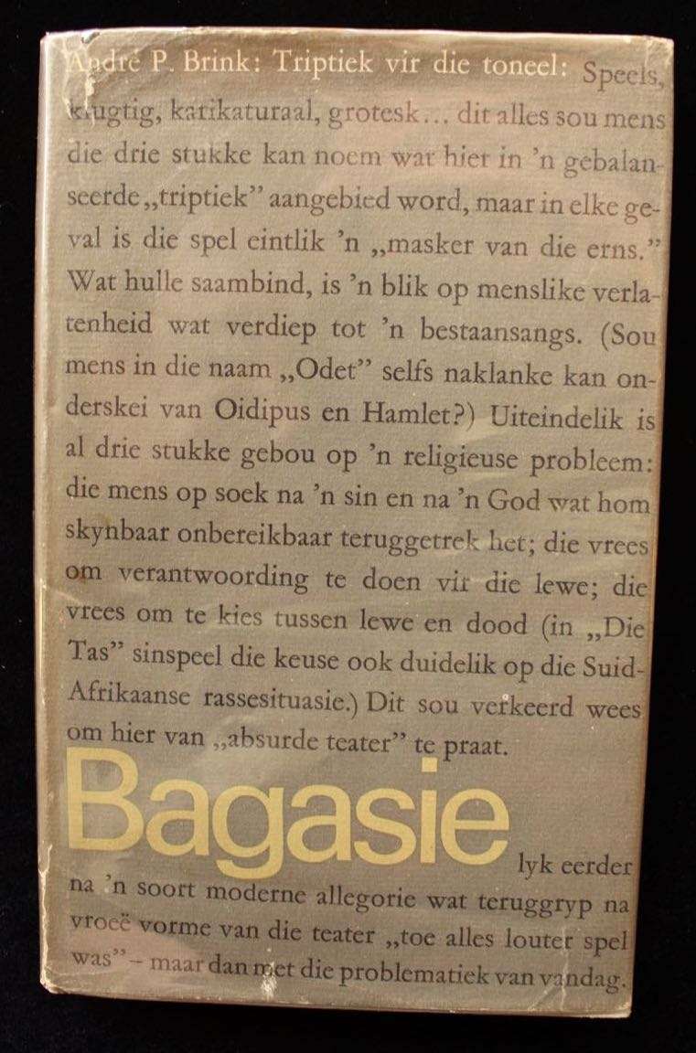 BAGASIE - TRIPTIEK VIR DIE TONEEL - ANDRE P. BRINK