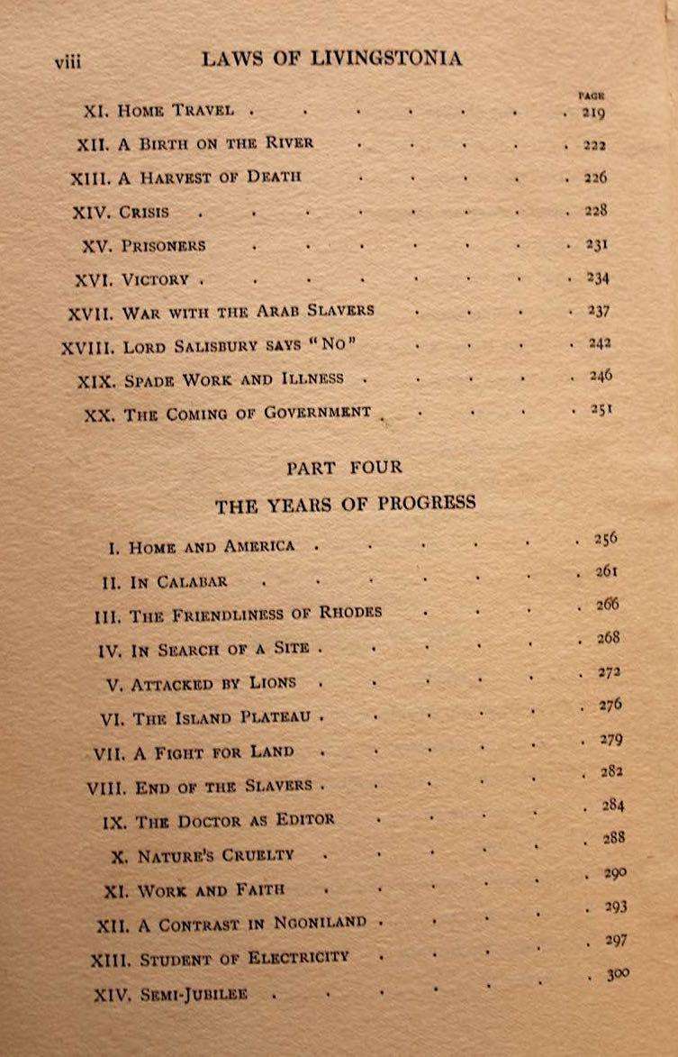 LAWS OF LIVINGSTONIA - W.P. LIVINGSTONE (1921)