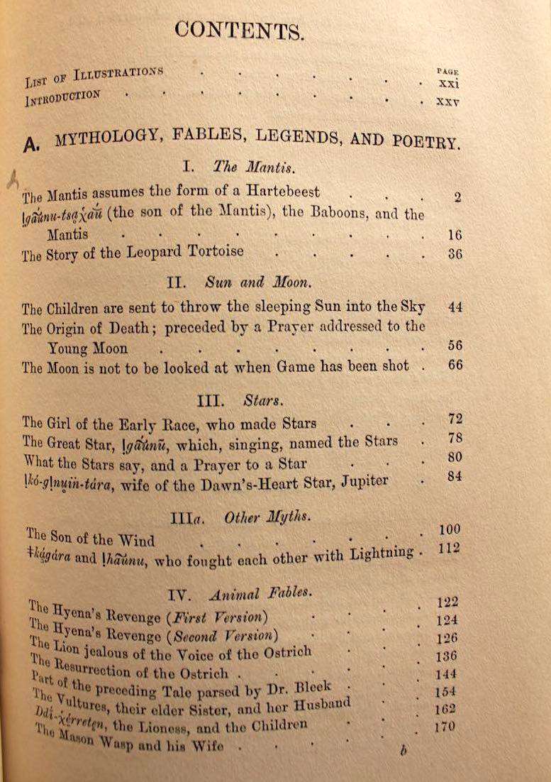 SPECIMENS OF BUSHMAN FOLKLORE - W.H.I. BLEEK & L.C. LLOYD (1911)