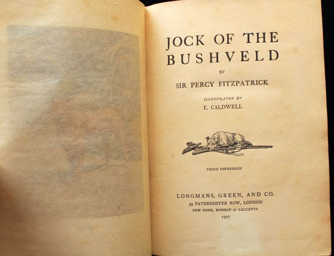 JOCK OF THE BUSHVELD by Percy Fitzpatrick 3rd. impression (1907) WITH ALL THE INCORRECT DUNG BEETLES