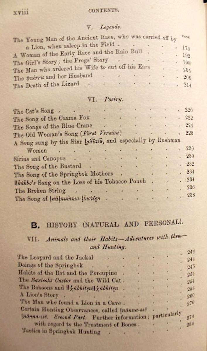 SPECIMENS OF BUSHMAN FOLKLORE - W.H.I. BLEEK & L.C. LLOYD (1911)
