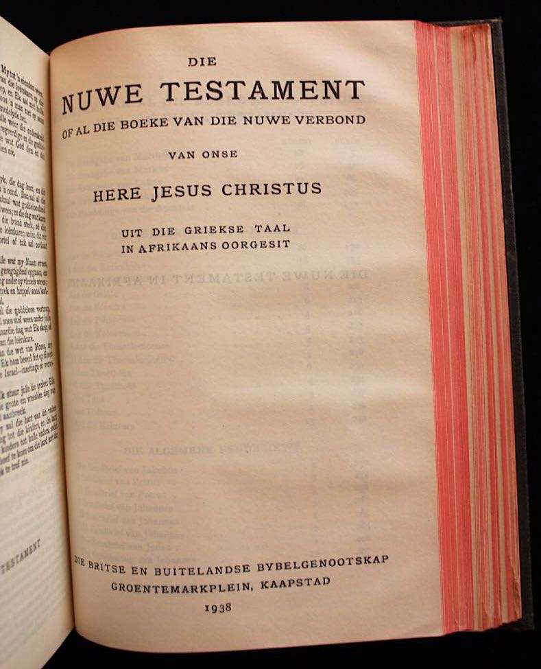 DIE BYBEL (1938) - VOORTREKKER-EEUFEESBYBEL "Voortrekker Centenary Bible"