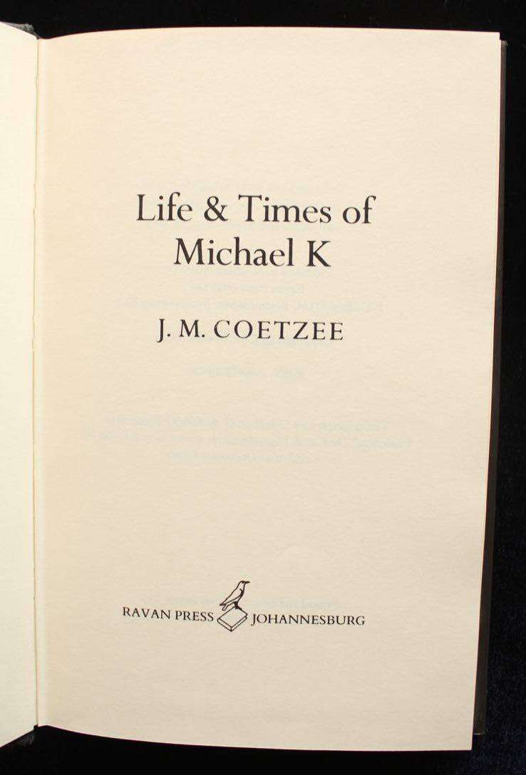LIFE & TIMES OF MICHAEL K - J.M. COETZEE (1983)
