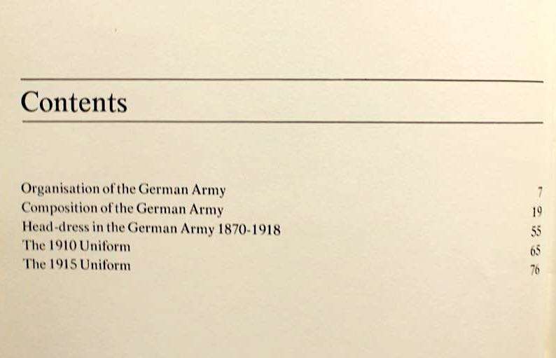 UNIFORMS AND ORGANISATION OF THE IMPERIAL GERMAN ARMY 1900-1918 - STEPHENS & MADDOCKS