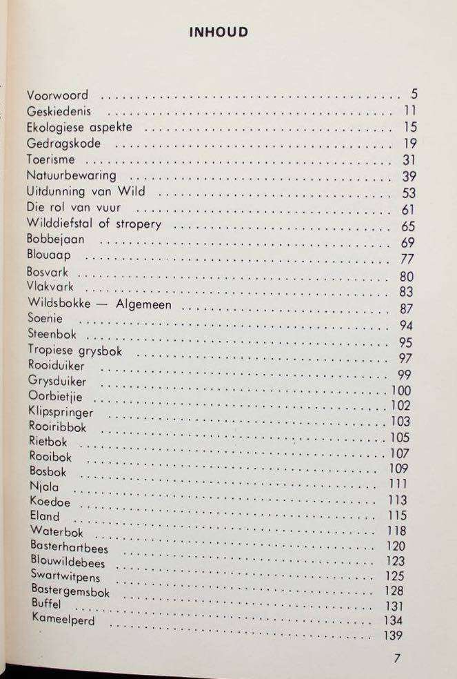 NASIONALE KRUGERWILDTUIN - VRAE EN ANTWOORDE DEUR P.F. FOURIE (1STE UITGAAF 1983)