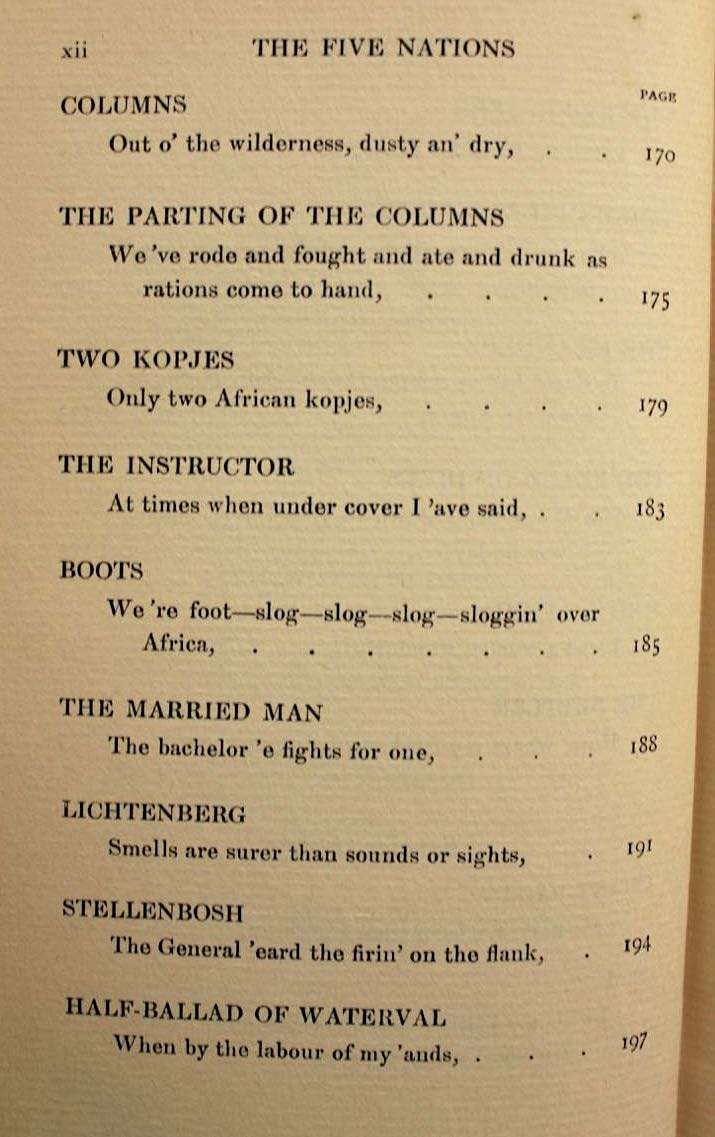 THE FIVE NATIONS by Rudyard Kipling (1903) - 1st ed.